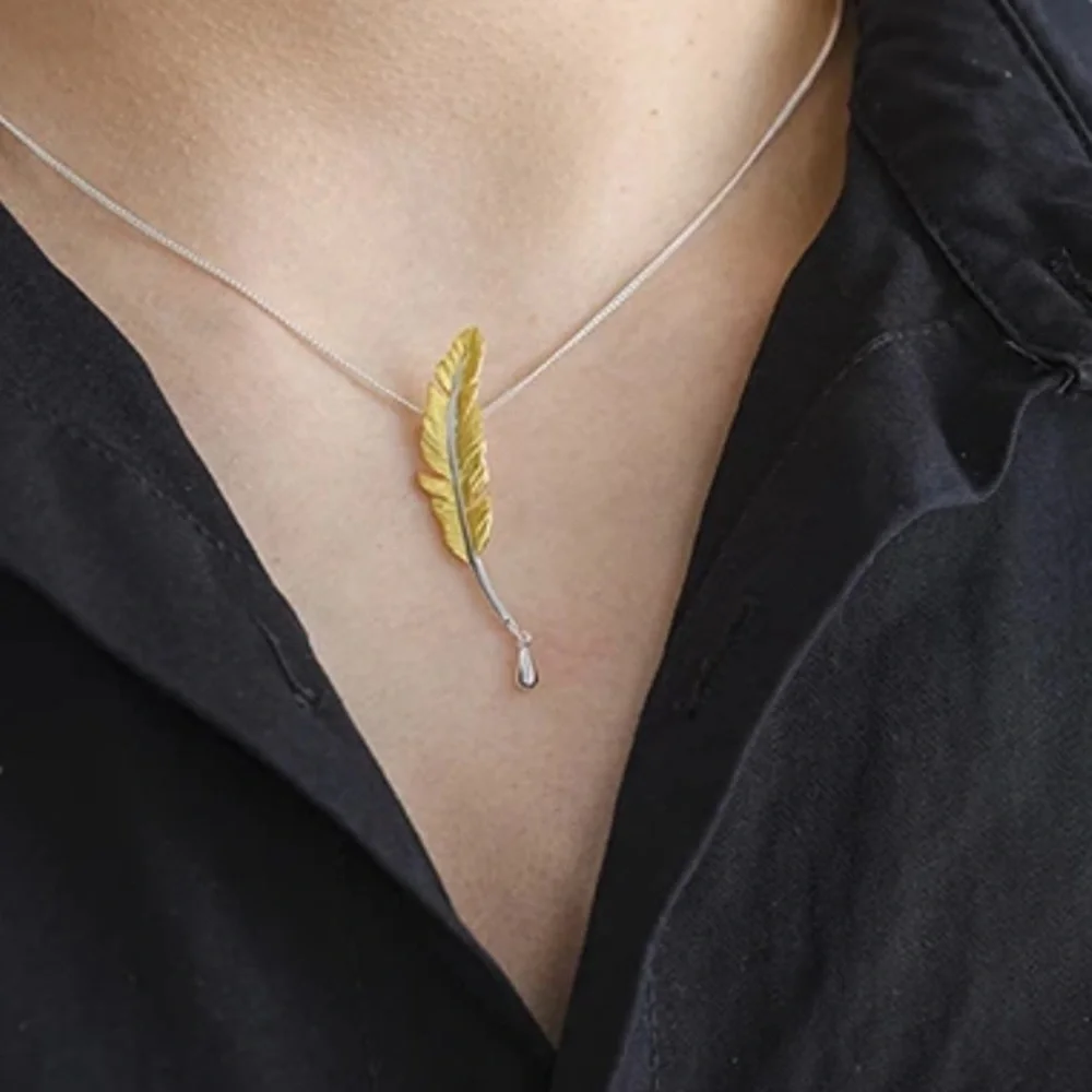 Artisan Handmade 925 Silver The Zorkah Leaf Necklace